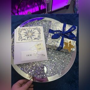 Petit CD Double Bracelet by Dior with Elegant Blue and Gold Gift Wrap.